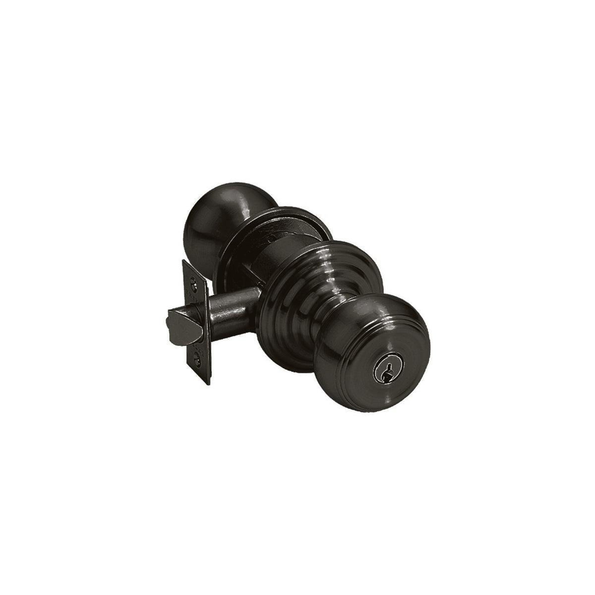 Waverly Knob Interior Lockset with #8 Rosette by Emtek, Oil-Rubbed Bronze, keyed