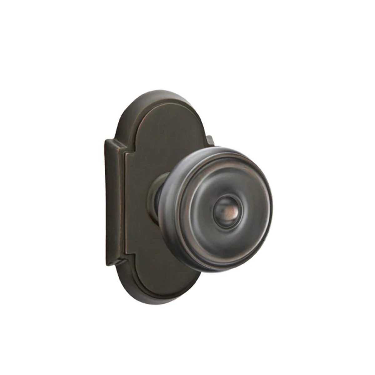 Waverly Knob Interior Lockset with #8 Rosette by Emtek, Oil-Rubbed Bronze