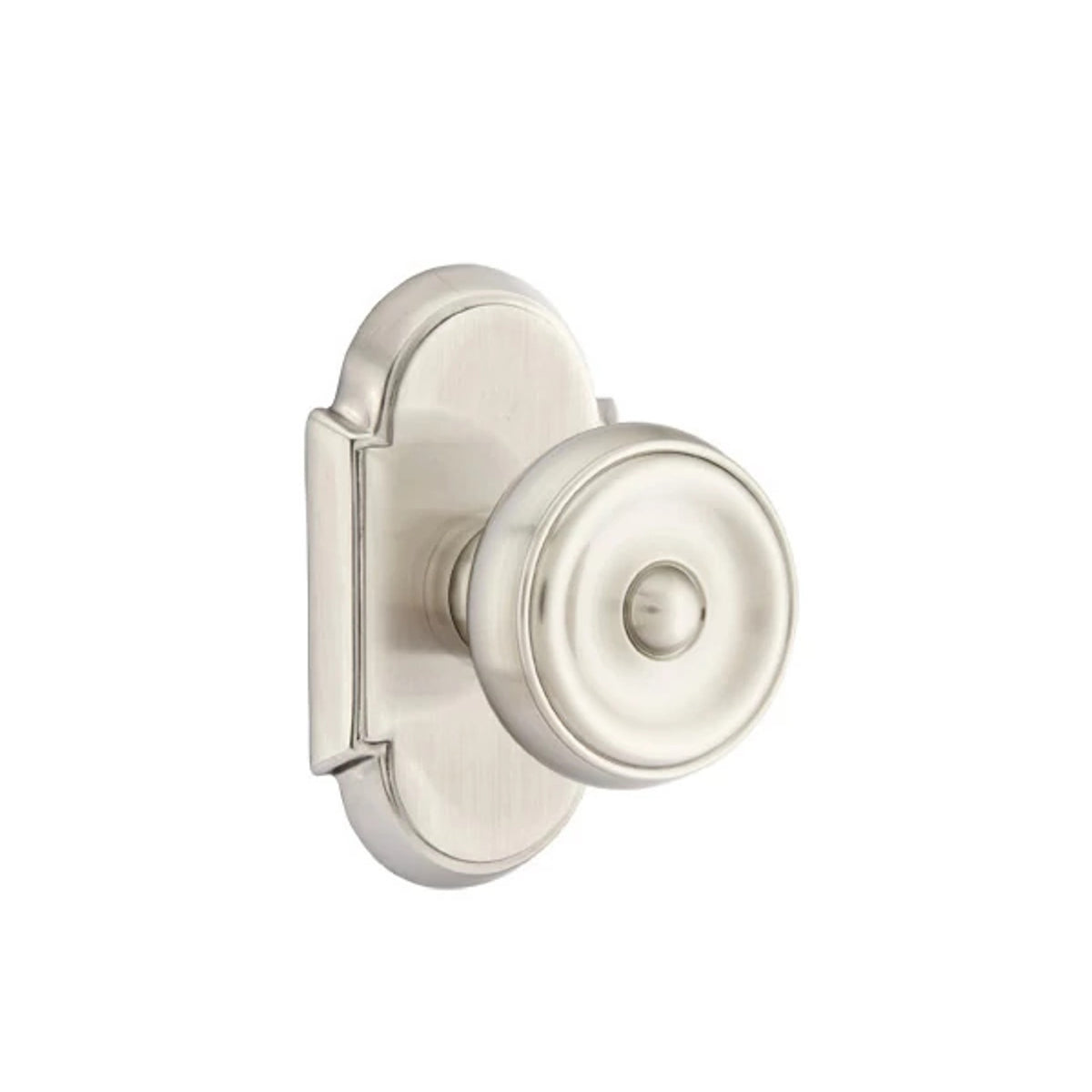 Waverly Knob Interior Lockset with #8 Rosette by Emtek, Satin Nickel