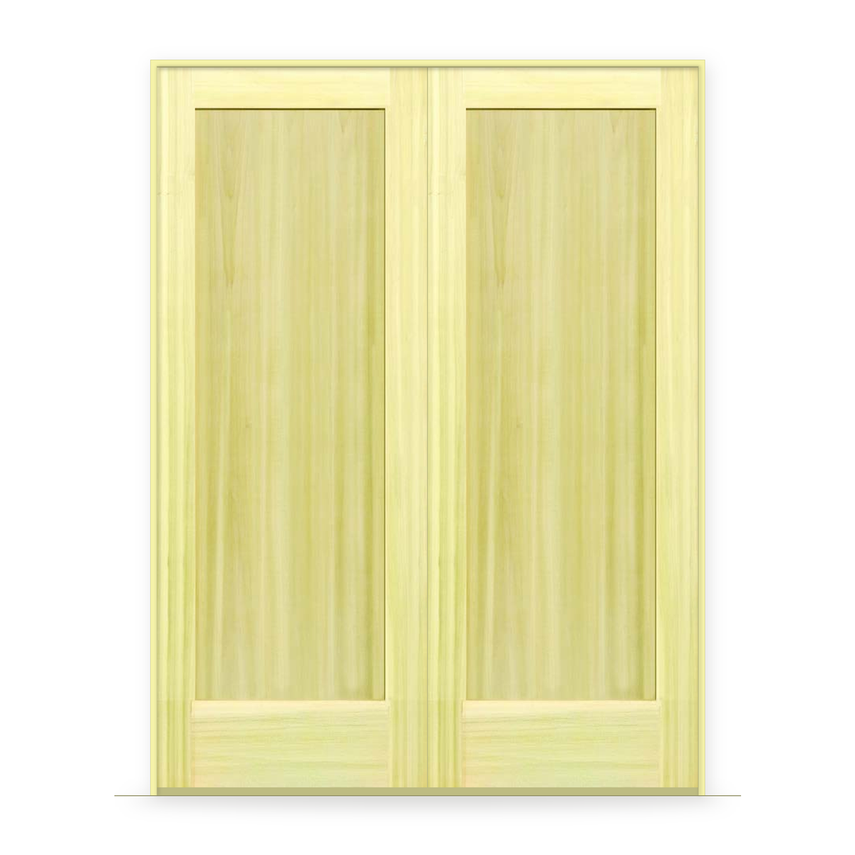 Double Poplar Interior Door System - 1 Panel Shaker