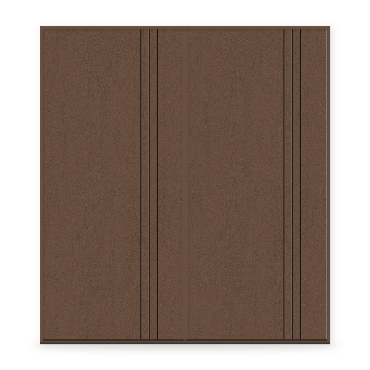Double Fiberglass Entry Door System - Contemporary 30, Fine Woodgrain