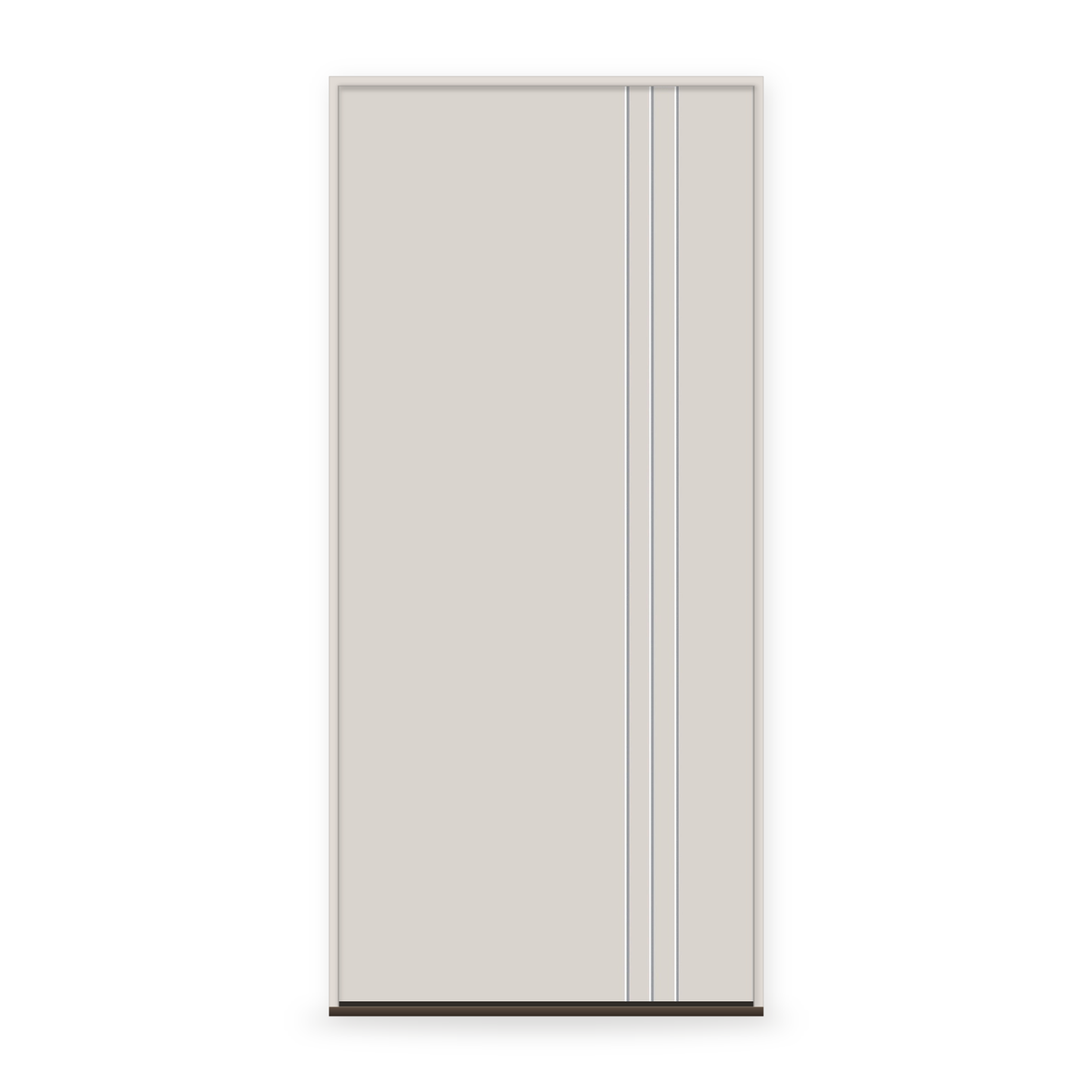 Prehung Fiberglass Entry Door System - Contemporary 30, White Satin Smooth