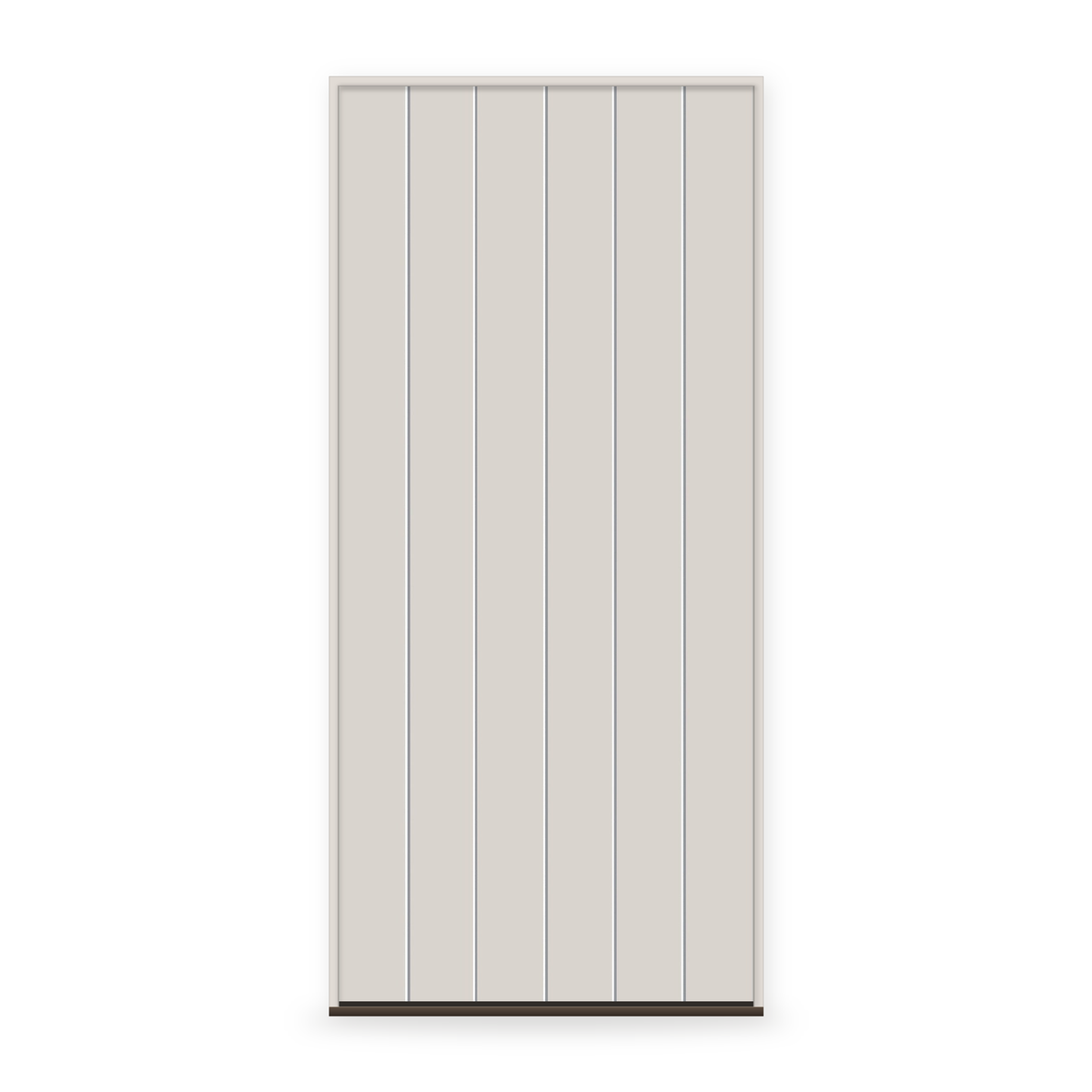 Prehung Fiberglass Entry Door System - Contemporary 60, White Satin Smooth