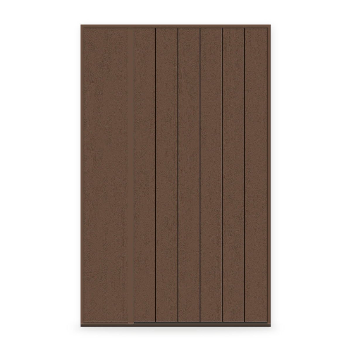 Fiberglass Entry Door System with Sidelite - Contemporary 60, Fine Woodgrain