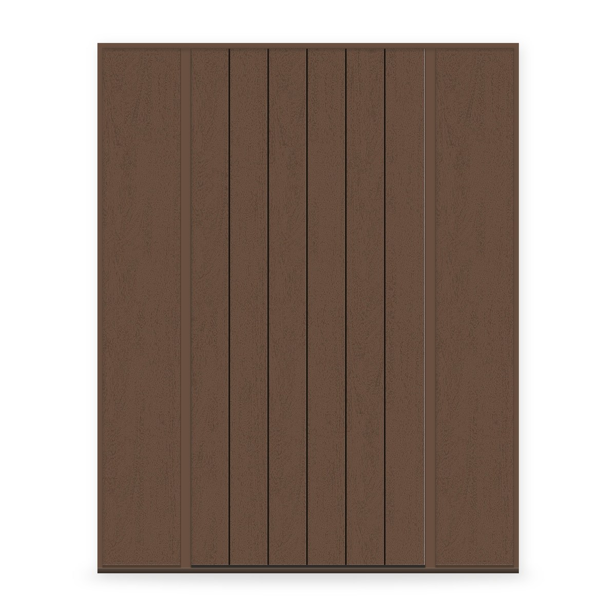 Fiberglass Entry Door System with Two Sidelites - Contemporary 60, Fine Woodgrain