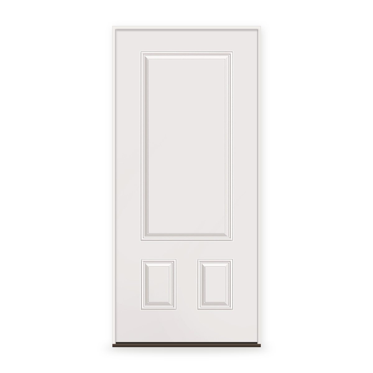 Prehung Steel Edge Entry Door System - 3 Panel 3/4, Primed White Smooth