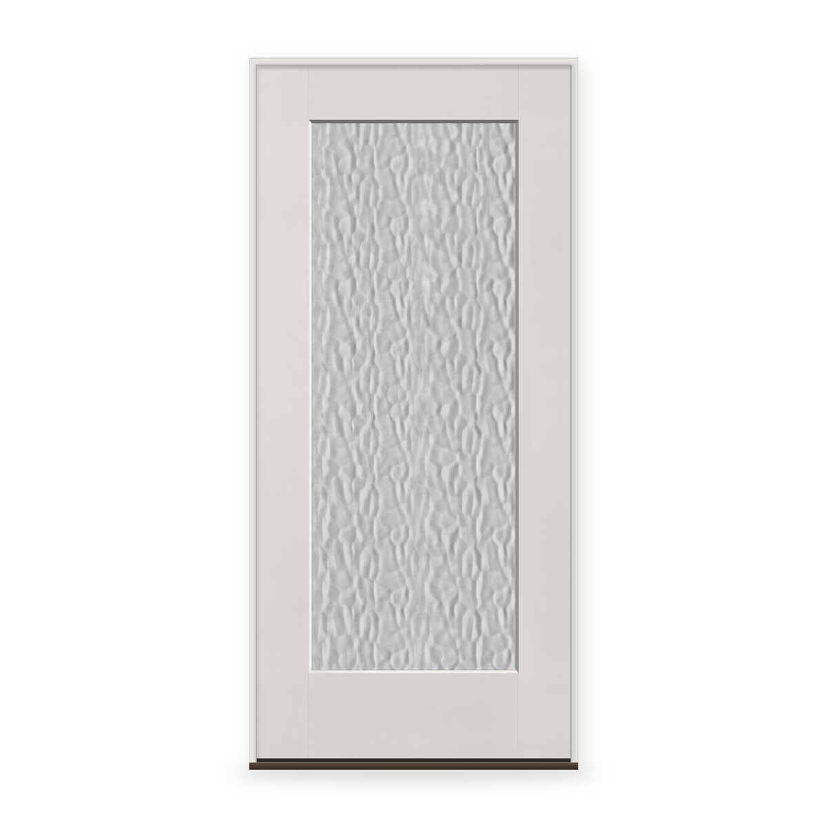 Prehung Vapor Flush Glazed Fiberglass Entry Door System - Full Lite, White Satin Smooth,