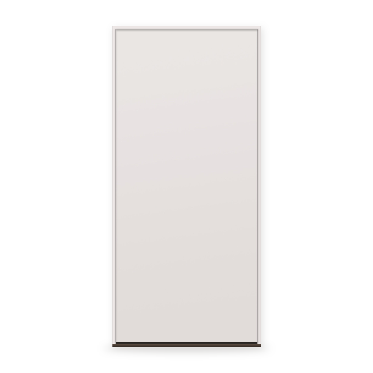 Prehung Wood Edge Steel Entry Door System - Flush, Primed White Smooth