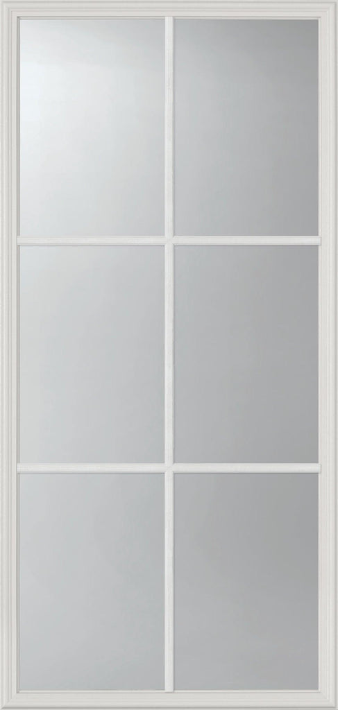 Clear 6 Lite Glass and Frame Kit (3/4 Lite 24" x 50" Frame Size) - Pease Doors: The Door Store