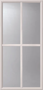 Clear Simulated 4 Lite Glass and Frame Kit (3/4 Lite 24" x 50" Frame Size) - Pease Doors: The Door Store