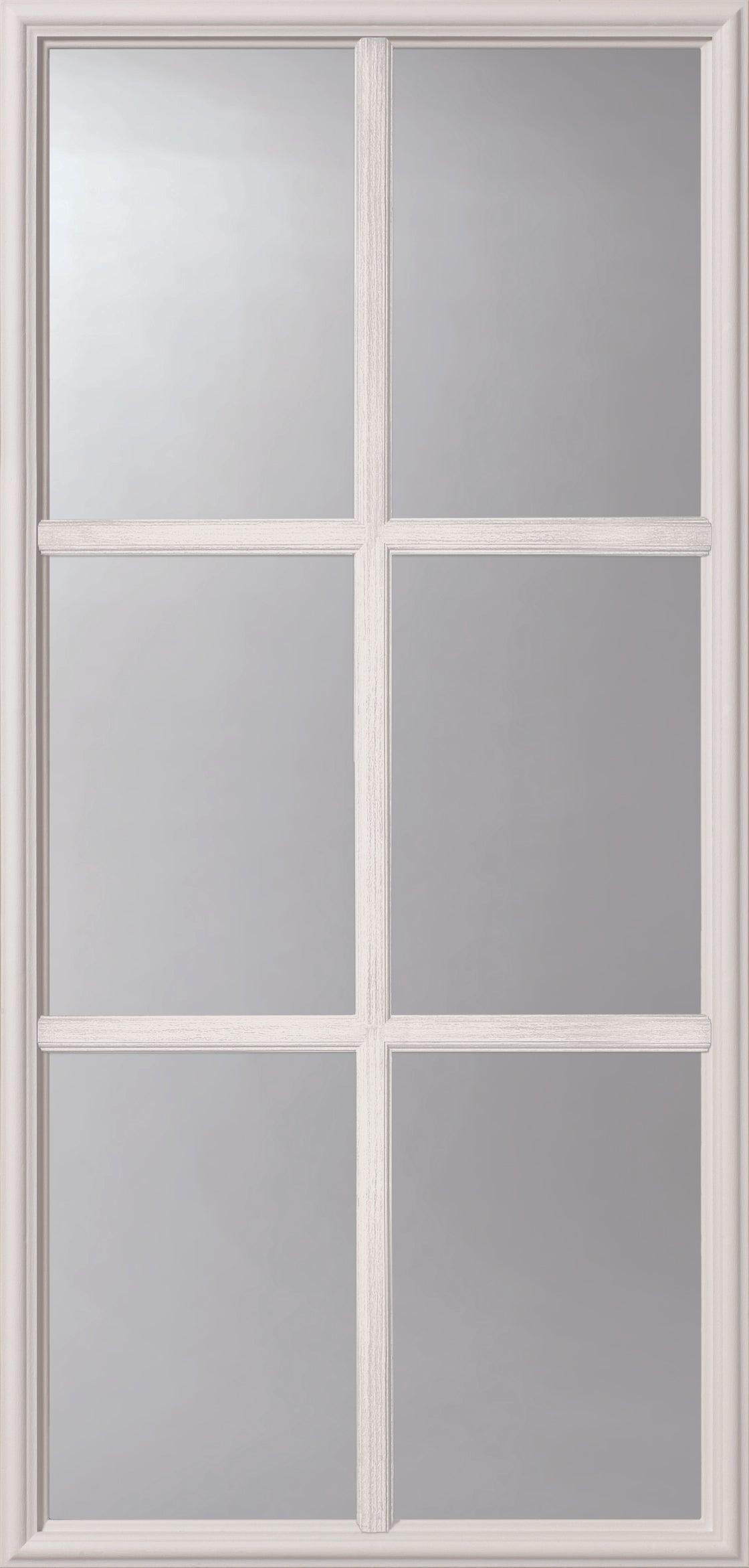 Clear Simulated 6 Lite Glass and Frame Kit (3/4 Lite 24" x 50" Frame Size) - Pease Doors: The Door Store