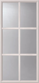 Clear Simulated 6 Lite Glass and Frame Kit (3/4 Lite 24" x 50" Frame Size) - Pease Doors: The Door Store