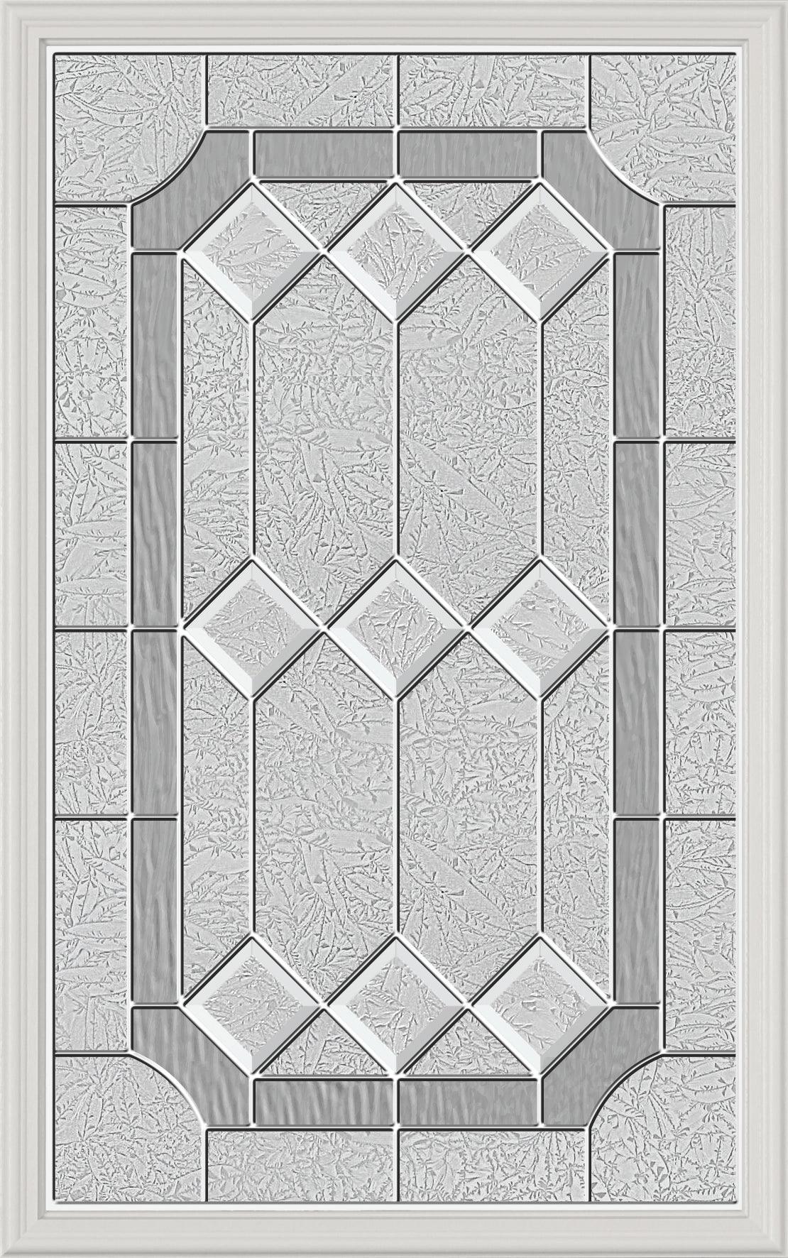 Stratford Glass and Frame Kit (Half Lite 24" x 38" Frame Size) - Pease Doors: The Door Store