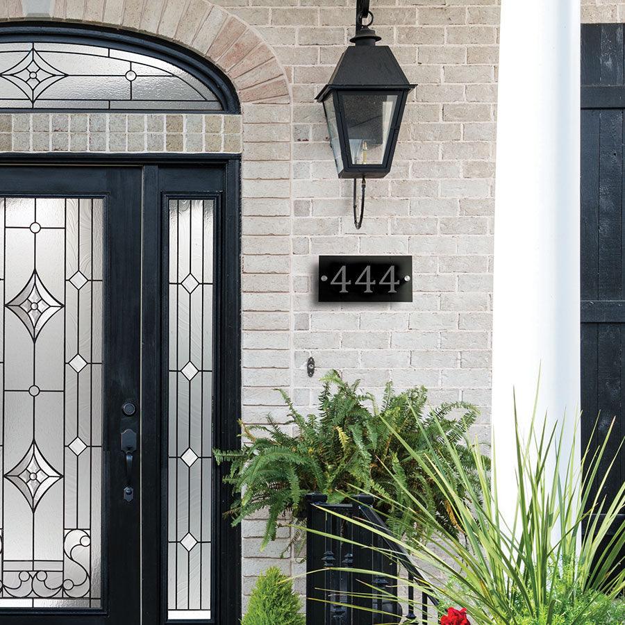 Customizable Glass Address Plaque - Pease Doors: The Door Store
