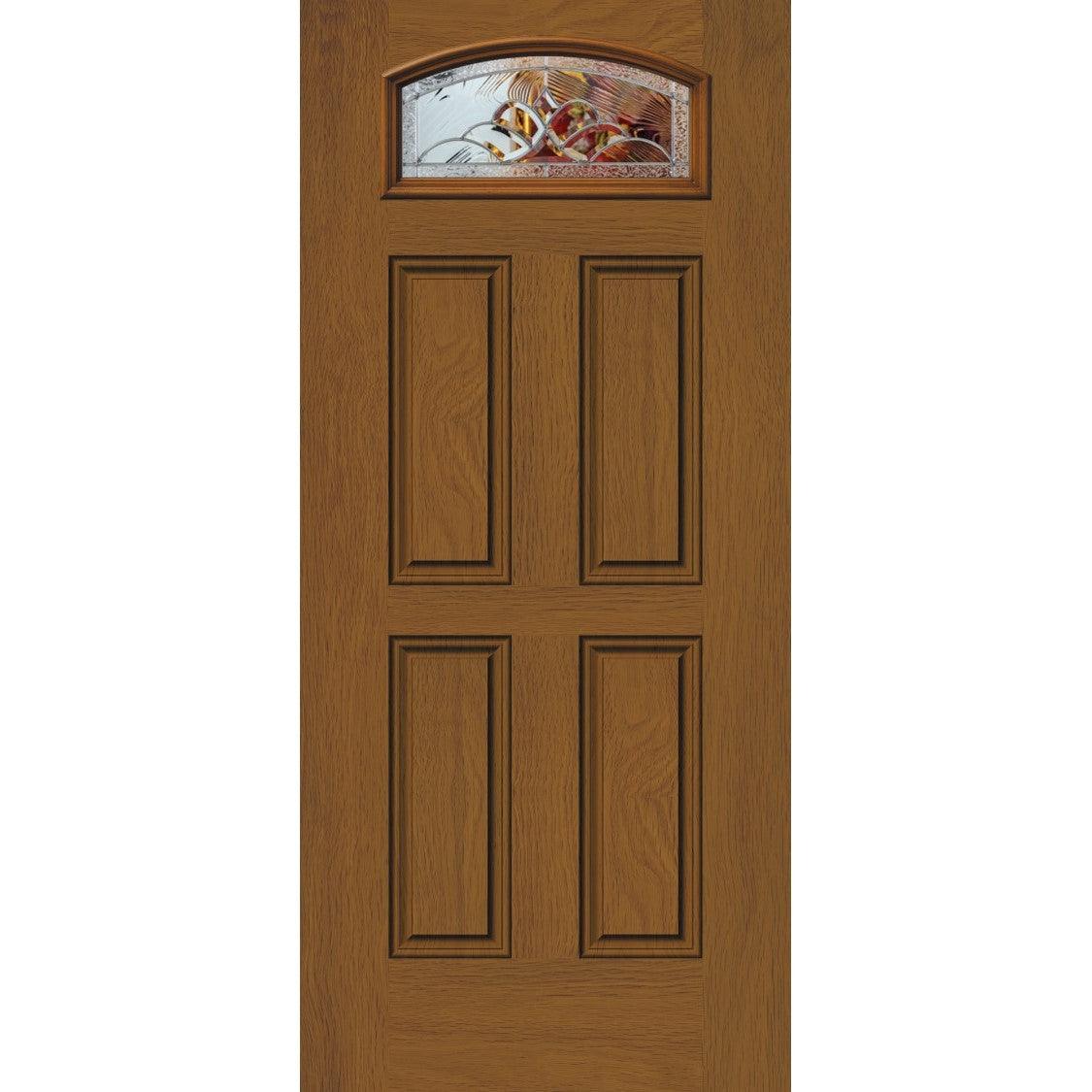 Saxon Glass and Frame Kit (Arch Top Fanlite 24" x 12" Frame Size) - Pease Doors: The Door Store
