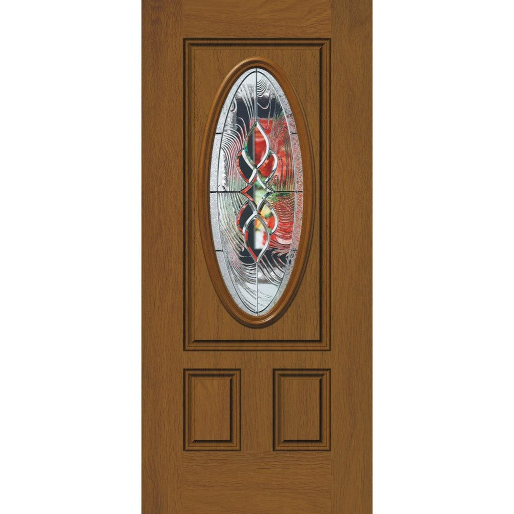 Saxon Glass and Frame Kit (Small Oval 16" x 39" Frame Size) - Pease Doors: The Door Store