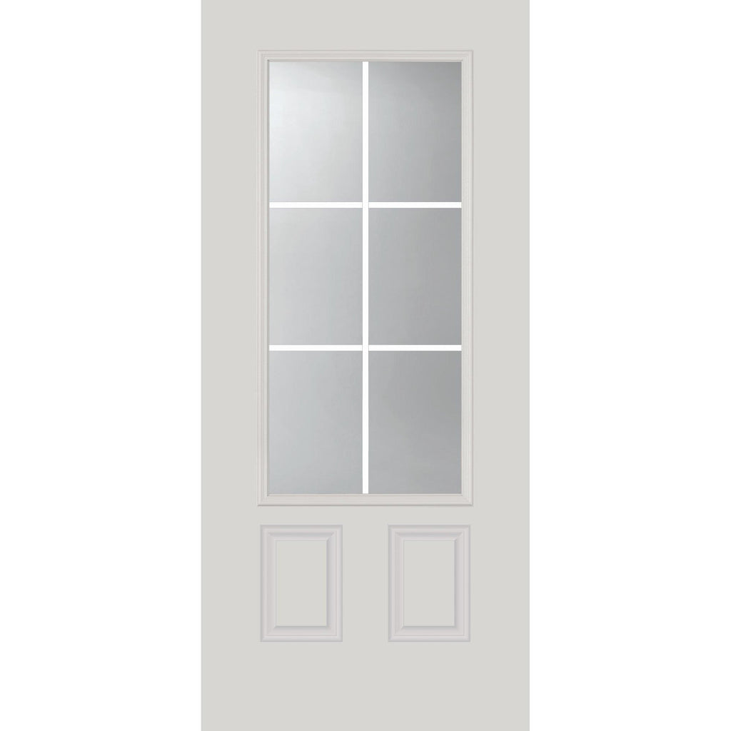 Grills Between Glass 6 Lite Glass and Frame Kit (3/4 Lite 24" x 50" Frame Size) - Pease Doors: The Door Store