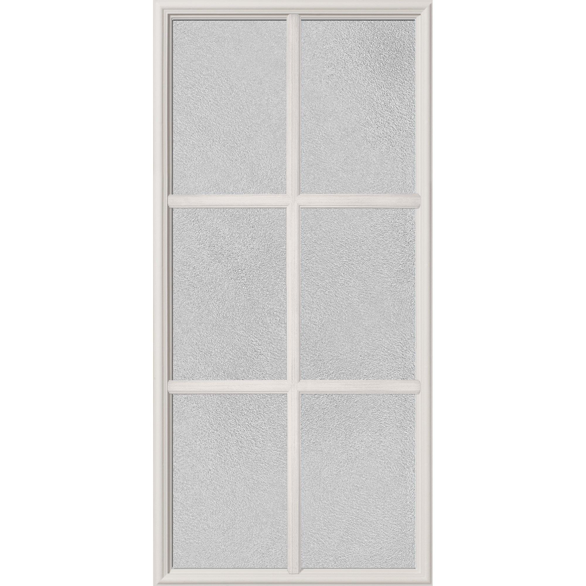 Clear Simulated 6 Lite Glass and Frame Kit (3/4 Lite 24" x 50" Frame Size) - Pease Doors: The Door Store
