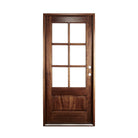 36" Prehung Mahogany Entry Door System (3/4 Glass 6 Lite) - Pease Doors: The Door Store
