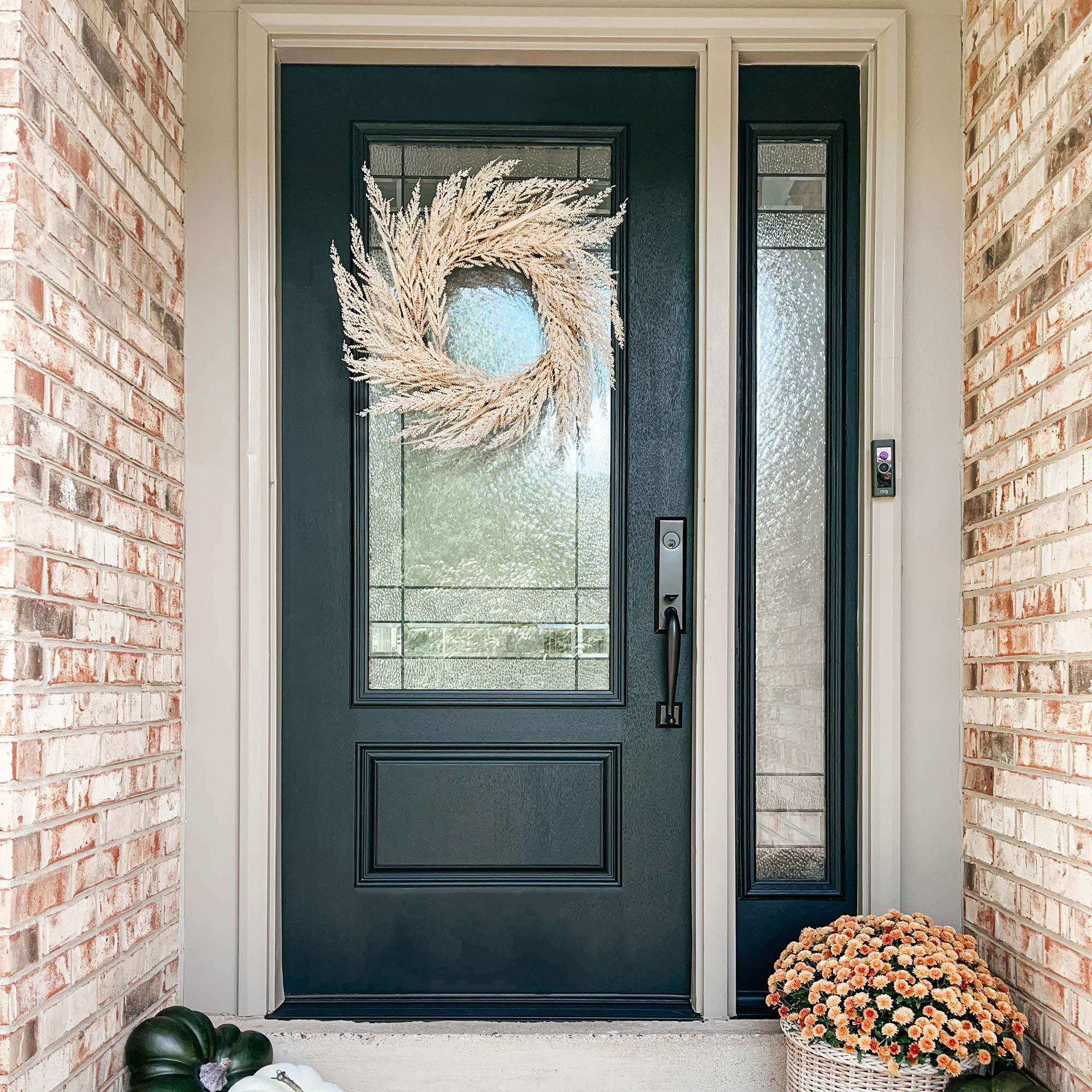 36" Mahogany Grain Fiberglass Entry Door Slab (3/4 Lite) - Pease Doors: The Door Store