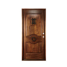 36" Prehung Mahogany Entry Door System (Speakeasy Iron Knocker) - Pease Doors: The Door Store