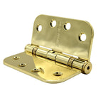 Polished Brass Commercial Ball Bearing Hinge Set (4" x 4", 2 hinges in set) - Pease Doors: The Door Store