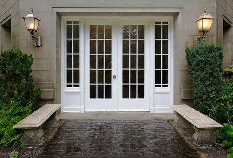 Creating a Grand Entrance: Large Wood Front Doors with Glass Panels