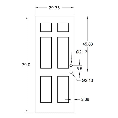 Smooth Fiberglass Entry Door (6 Panel)