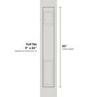 Where a full lite cutout (9" x 65") goes in the 2 panel sidelite