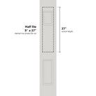 Where a half lite cutout (9" x 37") goes in the 2 panel sidelite