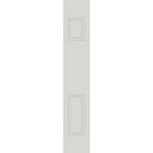 Fiberglass 2 panel sidelite, White Satin Smooth, short panel up