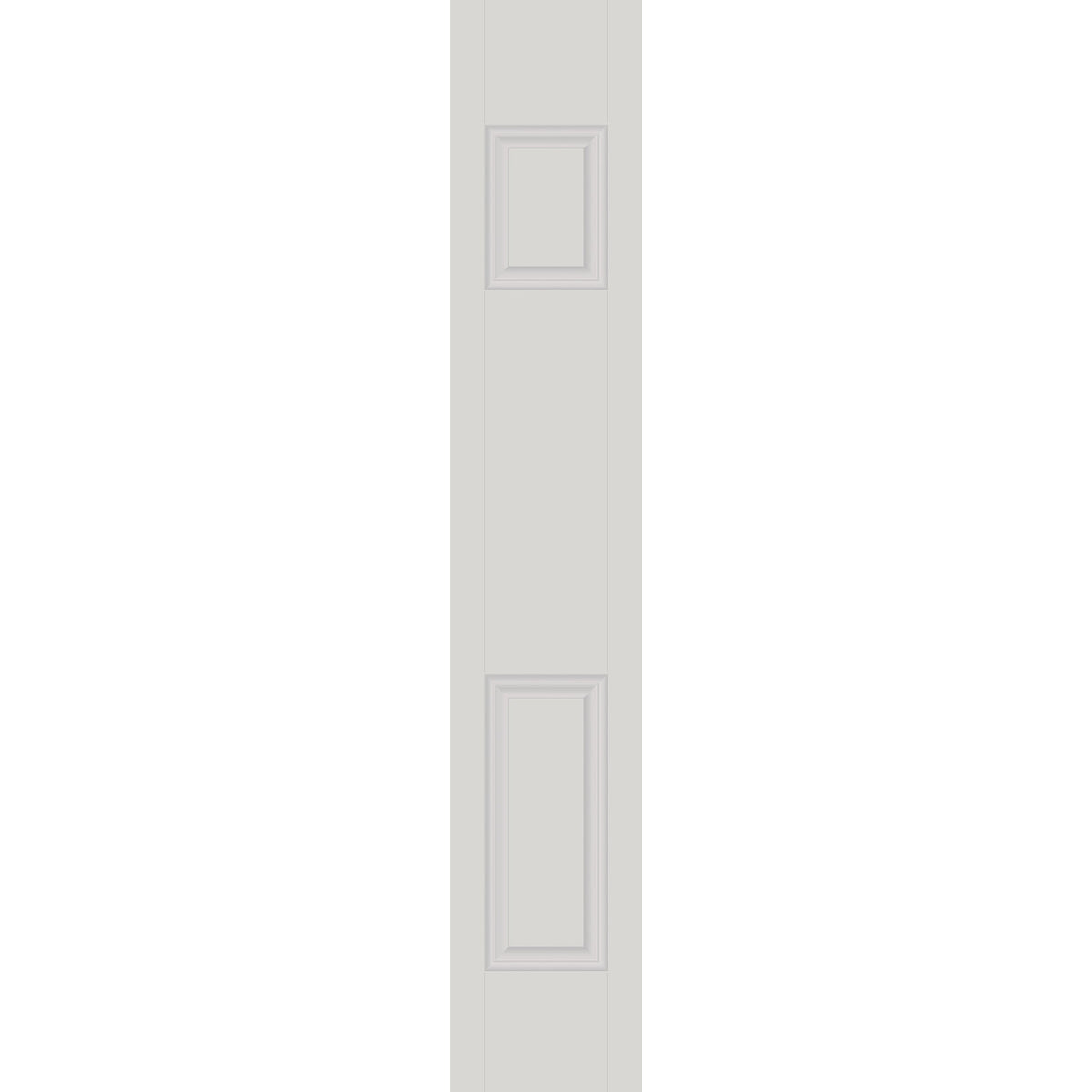 Fiberglass 2 panel sidelite, White Satin Smooth, short panel up
