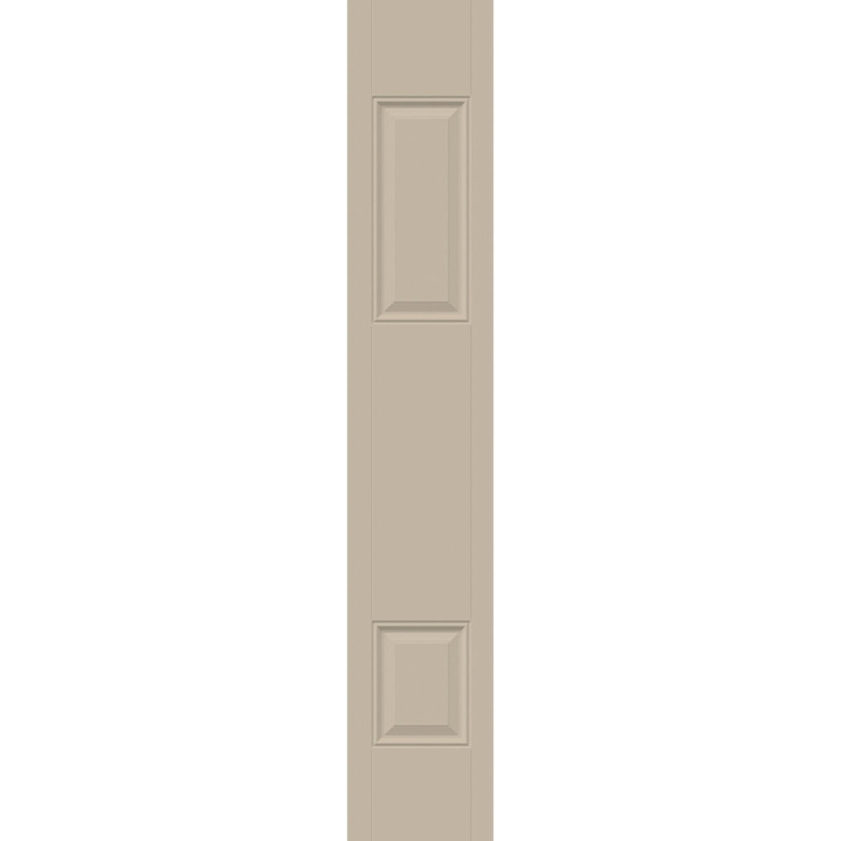 Fiberglass 2 panel sidelite, Tan Woodgrain, flipped: tall panel up