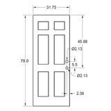 Steel Entry Door Slab (6 Panel)
