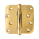 Stainless steel ball bearing door hinge 4 inch, Polished Brass