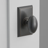 Egg Knob Interior Lockset with Rectangular Rosette by Emtek, Oil-Rubbed Bronze
