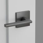 Helios Lever Interior Lockset with Square Rosette by Emtek, Oil-Rubbed Bronze, left handed