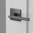 Helios Lever Interior Lockset with Square Rosette by Emtek, Oil-Rubbed Bronze, right handed
