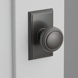 Norwich Knob Interior Lockset with Rectangular Rosette by Emtek, Oil-Rubbed Bronze