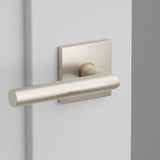 Stuttgart Lever Interior Lockset with Square Rosette by Emtek, Satin Nickel, left handed