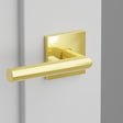 Stuttgart Lever Interior Lockset with Square Rosette by Emtek, Unlacquered Brass, left handed