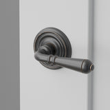 Turino Lever Interior Lockset with Regular Rosette by Emtek, Oil-Rubbed Bronze, right handed