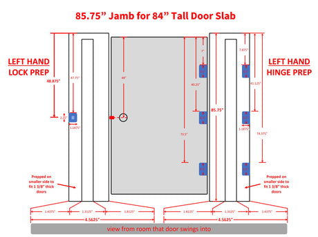 Interior Hinge Jamb Leg (Stain Grade Poplar)