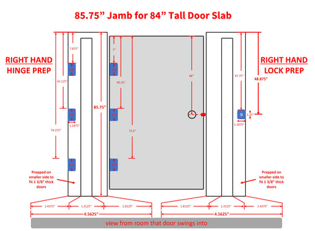 Interior Hinge Jamb Leg (Stain Grade Poplar)