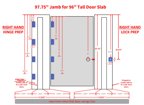 Interior Hinge Jamb Leg (Stain Grade Poplar)