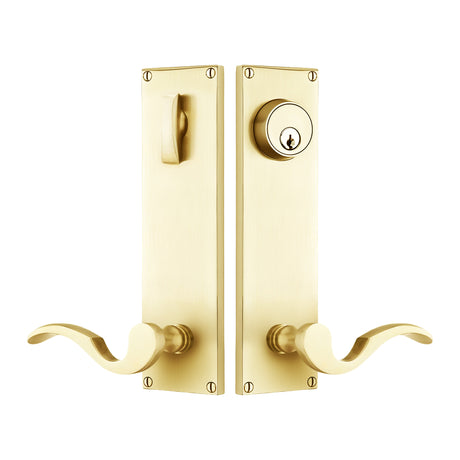 Modern Sideplate Entry Lockset by Emtek