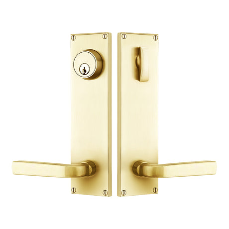 Modern Sideplate Entry Lockset by Emtek