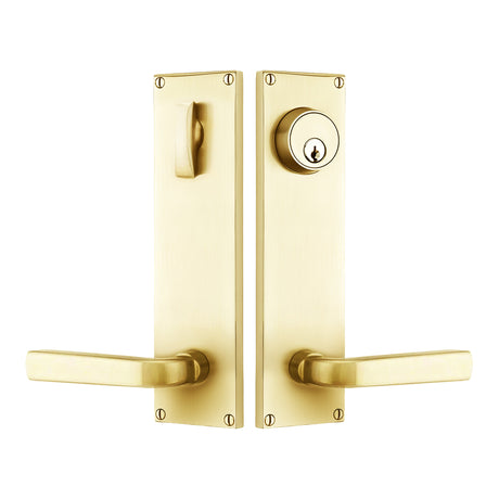 Modern Sideplate Entry Lockset by Emtek