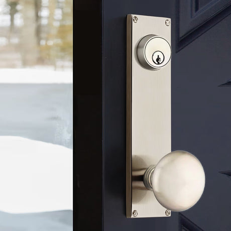 Modern Sideplate Entry Lockset by Emtek