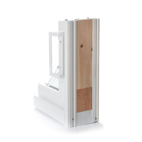 2 Panel Sliding White Patio Door (Low-E Clear Glass)